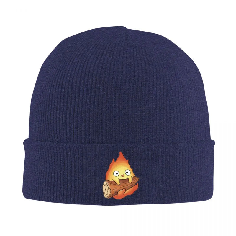 Warm Knitted Yarn Hat Calcifer Lightweight and Stylish Beanie for Outdoor Activities and Everyday Wear