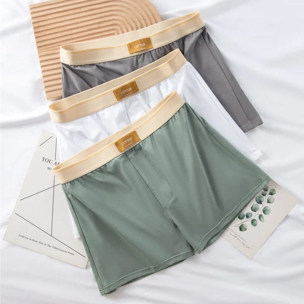 4pcs Male Arrow Pants Men Cotton Boxers Shorts Loose Mid-Waisted Men's Plus Size Underwear Homewear Comfortable Panties