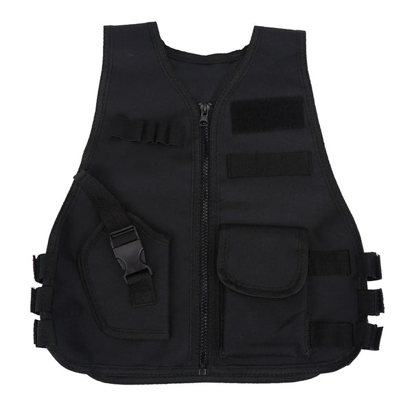 Outdoor Combat Game Vest Breathable Children Kids Protective Waistcoat Black Oxford Cloth Outdoor Activity Protection Wear