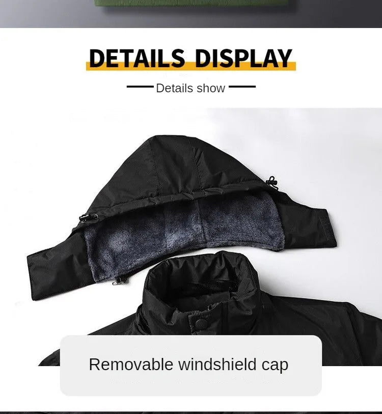 Kappa Jacket Men's Autumn Winter 2024 New Luxury Brand Loose Windbreaker Outdoor Multi-pocket Windproof Waterproof Jackets Top