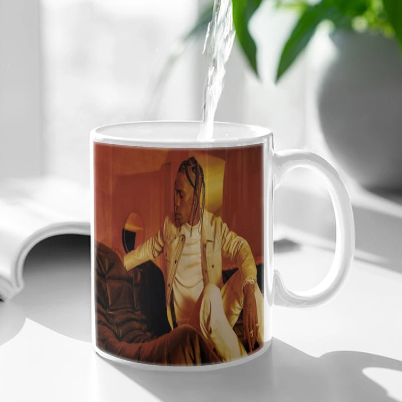 Jackboys Travis Scott Coffee Mug 11oz Fun Ceramic Coffee Tea Cocoa Cup Handle Tea Drink Cup