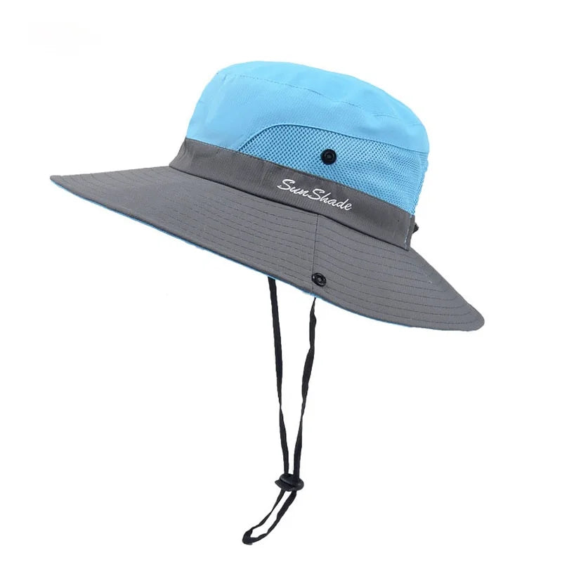 Unisex Fishing Hat Men Sun UV Protection Outdoor Fishing Cap Women Large Wide Brim Breathable Sunshade Casual Fishing Hats