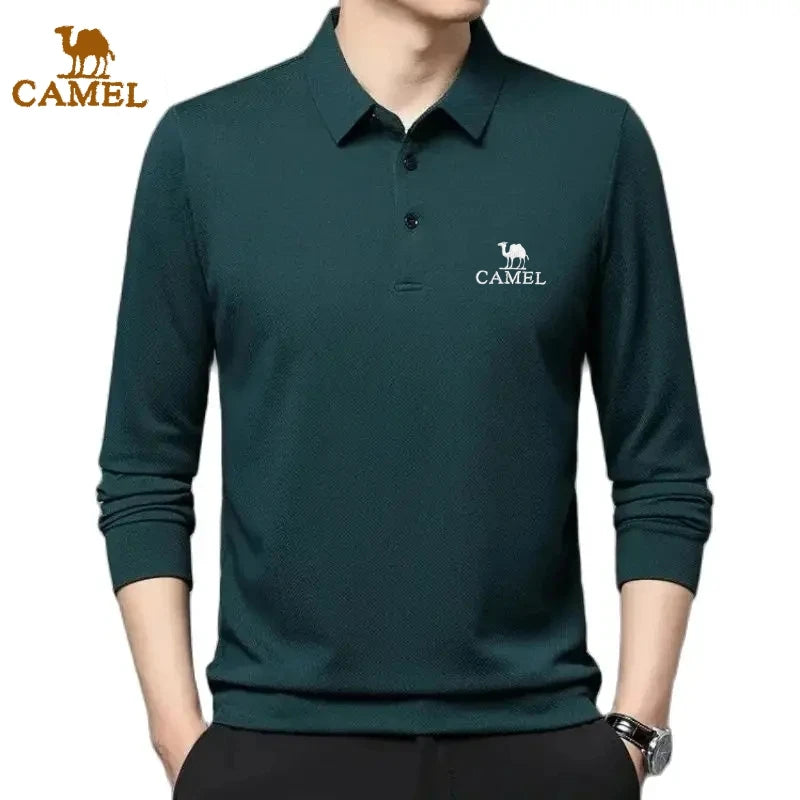 Spring and Autumn Men's High Quality Embroidered Long Sleeve Polo Shirt New Luxury Fashion Business Leisure Multi Functional Top