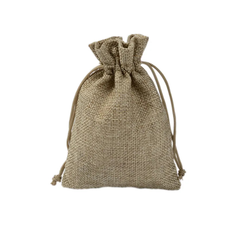 Hot Selling 10Pcs/Lot Multi-Color Jewelry Gift Drawstring Bags Jute Ring Necklace Burlap Storage Pouches Can Be Customized