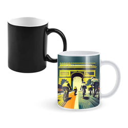 Tour of F-France Anime Creativity Change Color Chang mug Ceramic mug Hot Coffee Cup Breakfast Cup mug Friend Gift