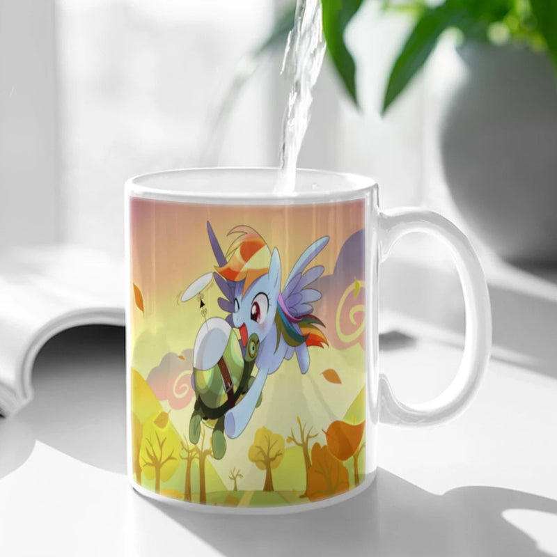 My L-Little P-Pony Ceramic Mug Cute Coffee Tea Milk Stave Mugs And Cups with Handle Novelty Gifts