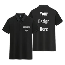 Spring Summer Polos Customized Logo Mens Shirt Women's Polos Solid Color Restaurant Waiter Work Clothes 100% Polyester