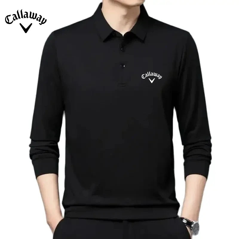 Spring and Autumn Men's High Quality Embroidered Long Sleeve Polo Shirt New Luxury Fashion Business Leisure Multi Functional Top