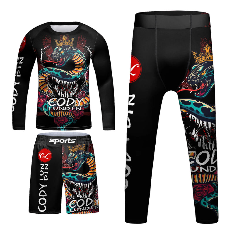 Cody Lundin Kids Active Wear Martial Art Wear Figting Club Uniforms Children Athletic Training Sportswear Gym Fitness Suit