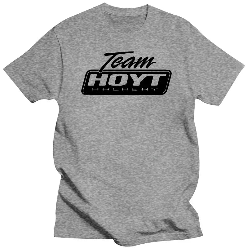 Team Hoyt Archery Black Logo T Shirt Pro Deer Hunter Bow Compound Crossbow Tee heavyweight fashion Round Neck manga vintage 2024