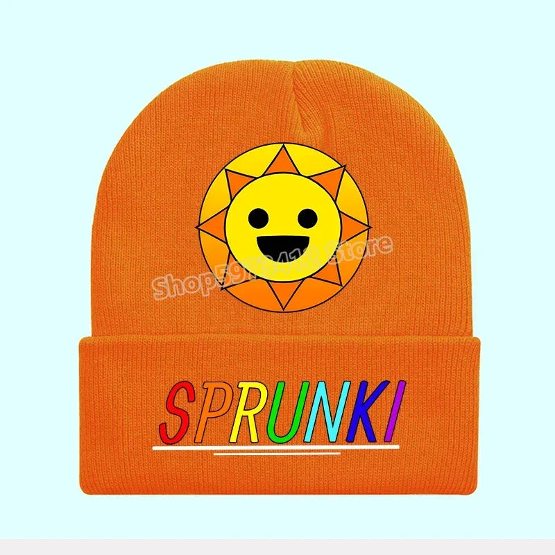 Sprunki Knitted Hat Incredibox Autumn Winter Cute Adult Cap Anime Pattern Print Bonnets Warm Comfortable Beanies Baby Show Gift