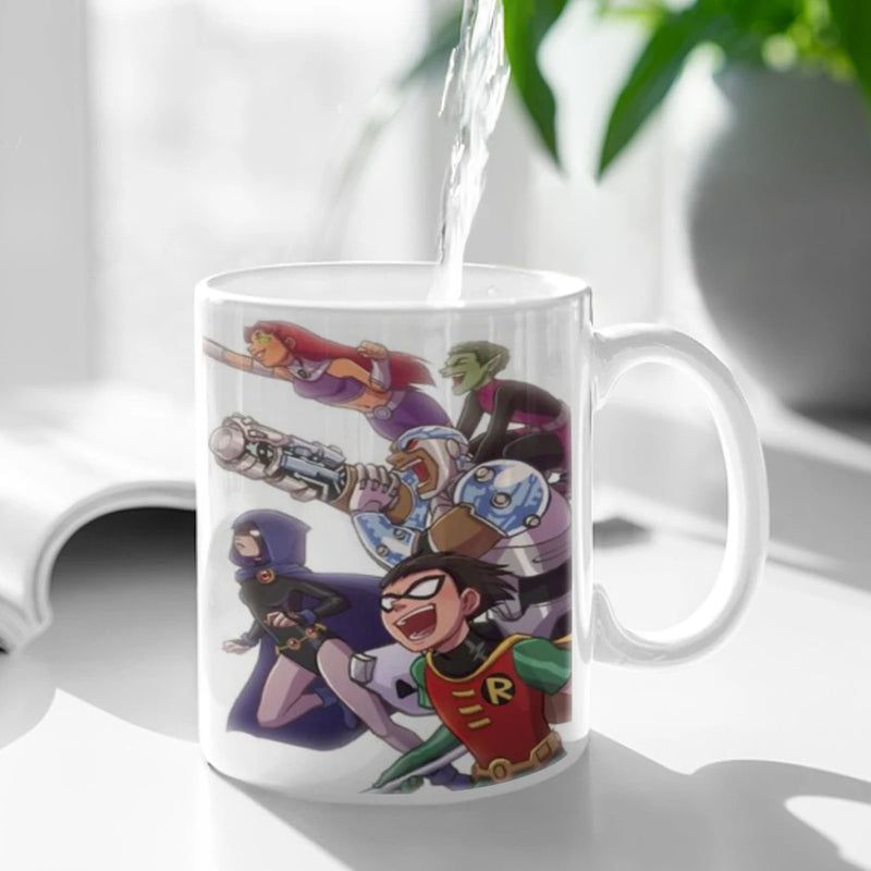 Cartoon T-TEEN-TITAN G-GO Ceramic Cup Coffee Oatmeal Breakfast Cup Creative Personality Mug