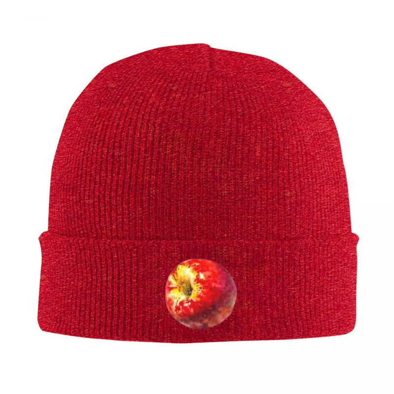 Warm Knitted Yarn Hat Apple Lightweight and Stylish Beanie for Outdoor Activities and Everyday Wear