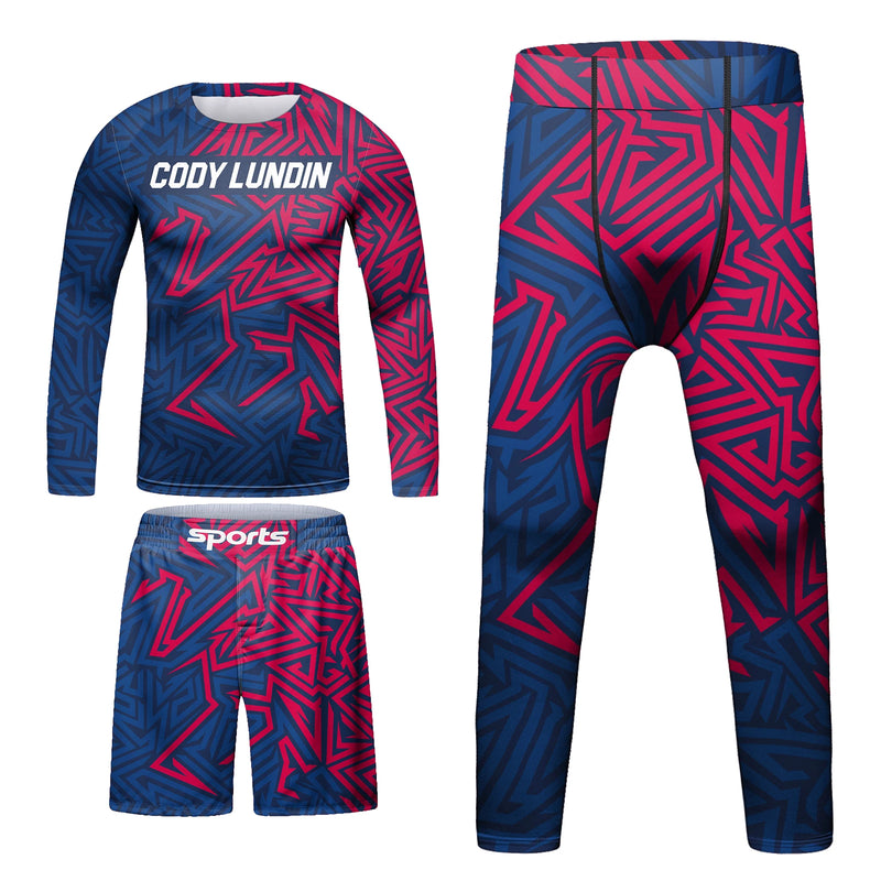 Cody Lundin Kids Active Wear Martial Art Wear Figting Club Uniforms Children Athletic Training Sportswear Gym Fitness Suit