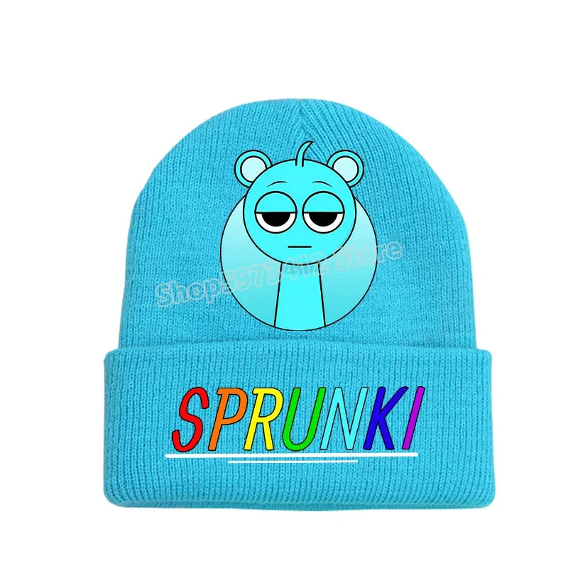 Sprunki Kid Knitted Hats Game Incredibox Cute Cap Autumn Winter Warm Soft Comfort Skullies Beanies Boy Girl Beanie Birthday Gift