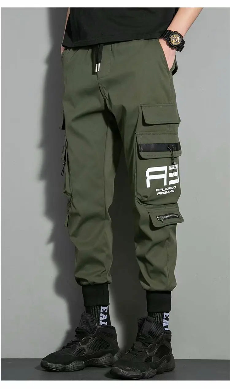 Autumn New Joggers Men Cargo Pants Korean Outdoor Pocket Sweatpants Daily Hip-hop Trousers Fashionable Men's Clothing New