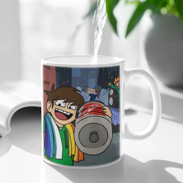 Cartoon Cute Eddsworld Anime Ceramic Cup Coffee Oatmeal Breakfast Cup Creative Personality Mug