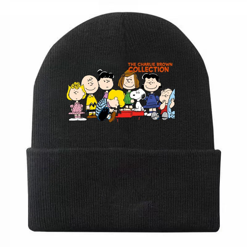 Snoopies Beanie Knit Hat for Boys Girls new Autumn Winter Warm Kids Beanie Children Hats Soft Ear Protection Knitted Casual Cap