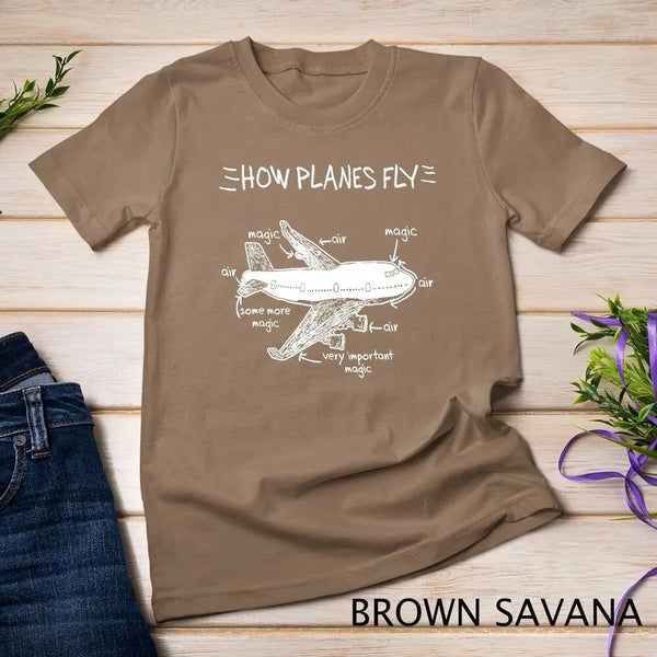 How Planes Fly Aerospace Engineering T-Shirt, Aviation Tee Unisex T-shirt