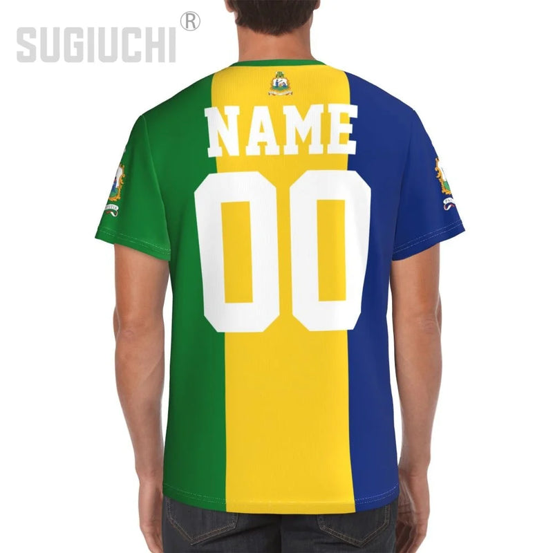 Custom Name Number Saint Vincent And The Grenadines Flag Emblem 3D T-shirts For Men Tees jersey team Soccer Football Fans Gift