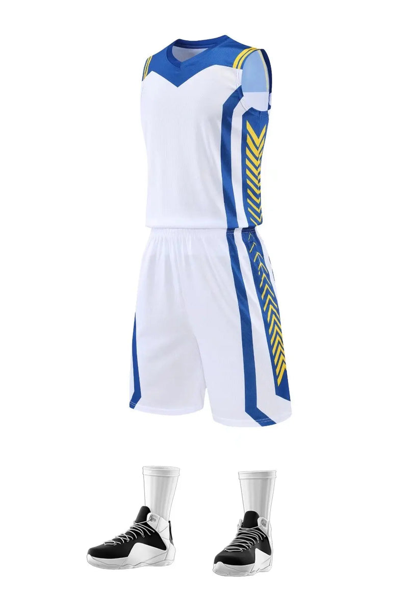 Hot sale Sublimation Men's Basketball Kits Jersey Set Team Club Basketball Wear Print Number Basketball Uniforms