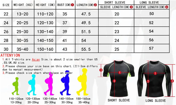 Rashguard Tracksuit Boy's Sweat Suit Kid's Sets Gym Fitness Running Compression T Shirt Pants children Sportsuits Anime Hunter X