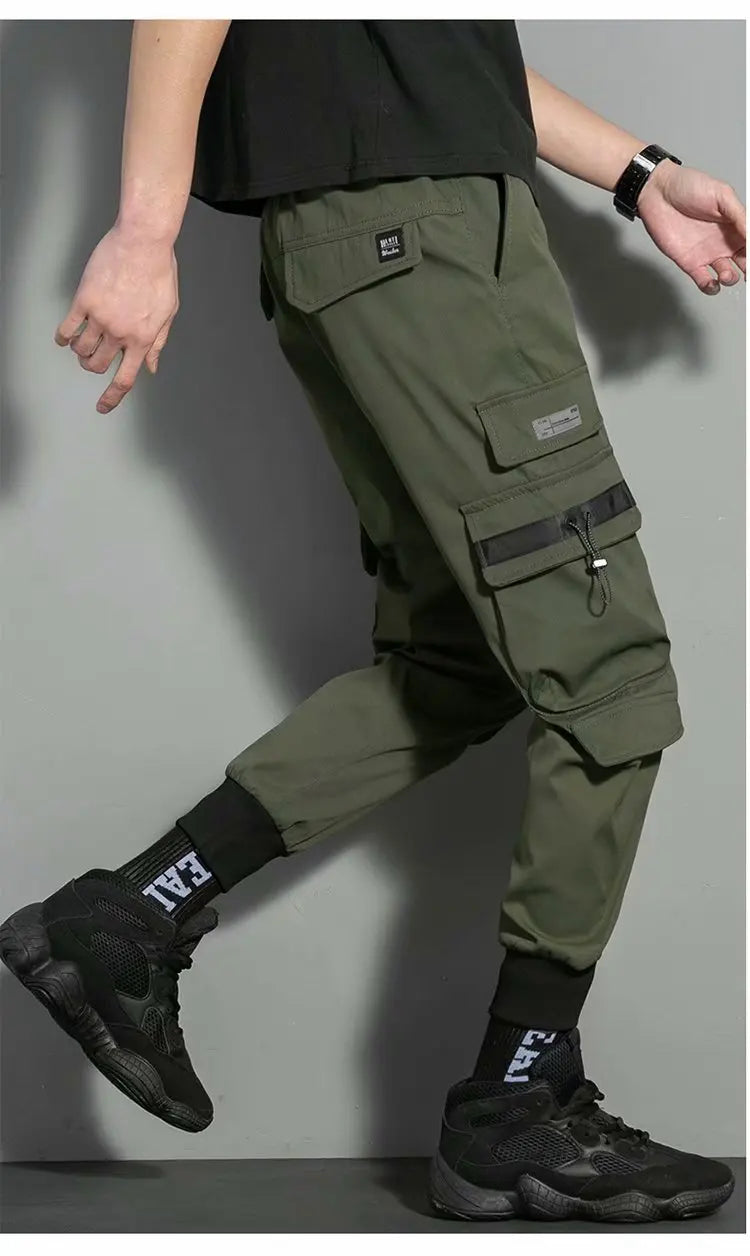 Autumn New Joggers Men Cargo Pants Korean Outdoor Pocket Sweatpants Daily Hip-hop Trousers Fashionable Men's Clothing New