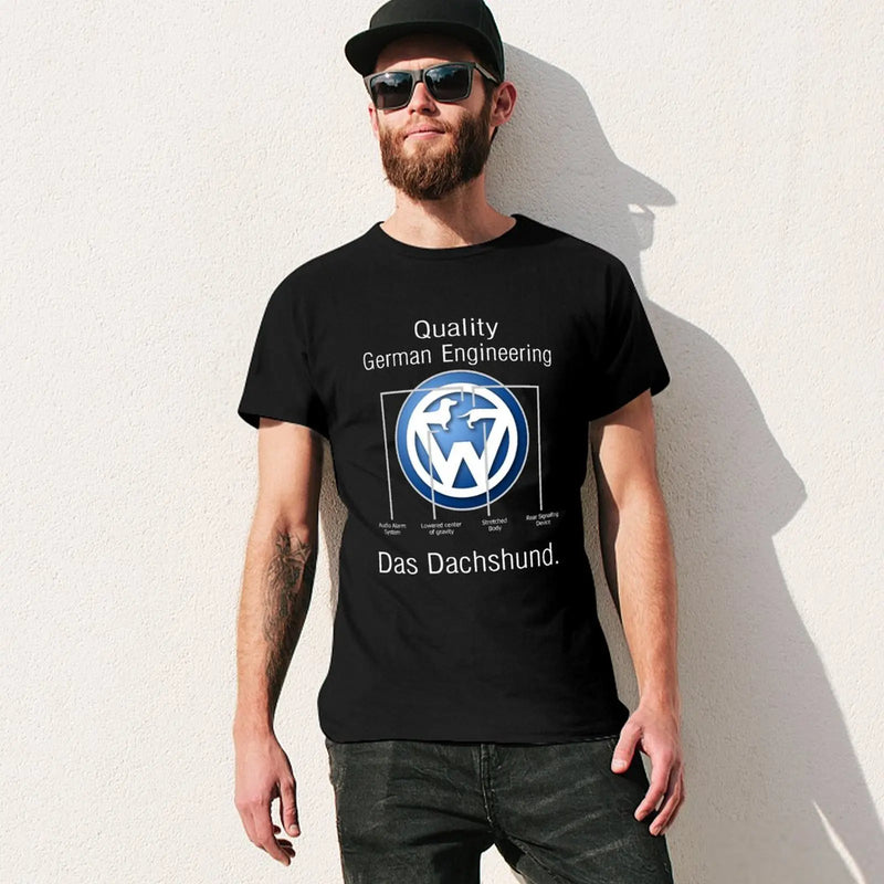 Quality German Engineering Das Dachshund - Doxie T-Shirt summer tops cheap stuff clothes for men