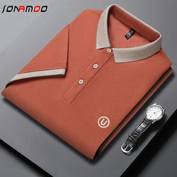 2024 Men's New Embroidered Cotton Business Leisure Short Sleeved POLO Shirt Fashion Comfortable and Breathable Top