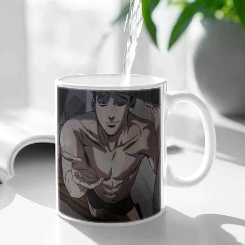 Killing Stalking Anime Movie Ceramic Mugs Coffee Cups Milk Tea Cup ins Oatmeal Breakfast Mug Drinkware Kitchen