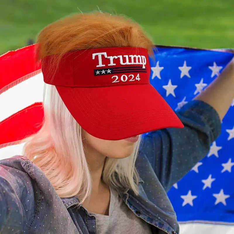 Trump Hats 2024 Visor Donald Trump Baseball Hat Men Women Adjustable Visor Cap Classic Sunscreen Baseball Cap For Fishing Hiking