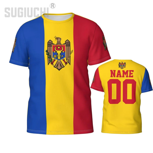 Custom Name Number Moldova Flag Emblem 3D T-shirts For Men Women Tees jersey team Clothes Soccer Football Fans Gift T shirt