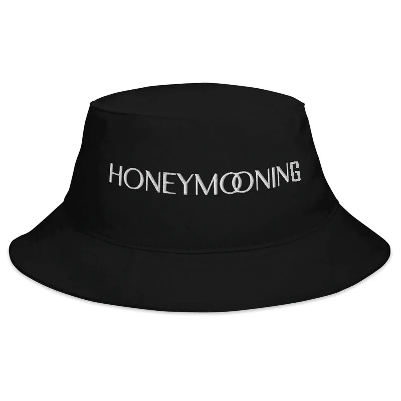 Honeymooning Bucket Hat Bride Groom Mr Mrs Newlywed couple beach Camping hike Mountain Honeymoon trip wedding just married gift