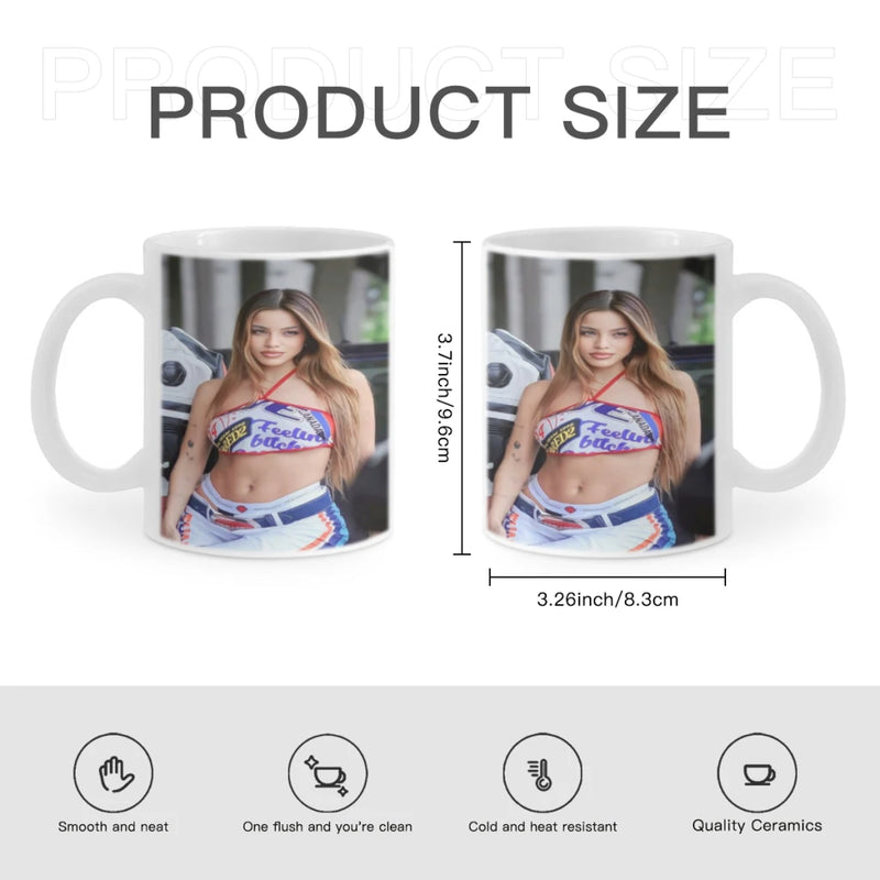 Singer Emilia Mernes mp3 Vintage Ceramic Mugs Coffee Cups Milk Tea Cup ins Oatmeal Breakfast Mug Drinkware Kitchen