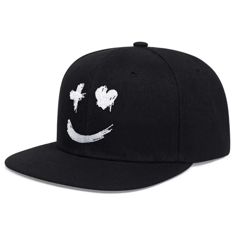 Sunscreen Hat Embroidery Hip-hop Hats Adjustable Snapback Baseball Caps Dad Hats Black Ghost Expression Hat Unisex