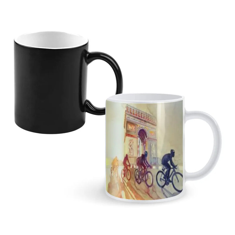 Tour of F-France Anime Creativity Change Color Chang mug Ceramic mug Hot Coffee Cup Breakfast Cup mug Friend Gift