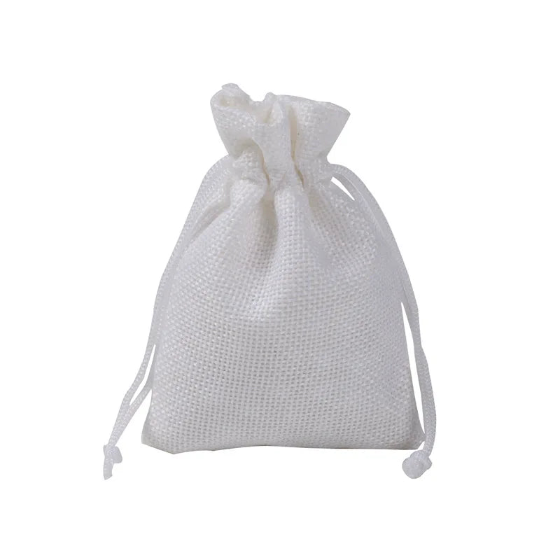 Hot Selling 10Pcs/Lot Multi-Color Jewelry Gift Drawstring Bags Jute Ring Necklace Burlap Storage Pouches Can Be Customized