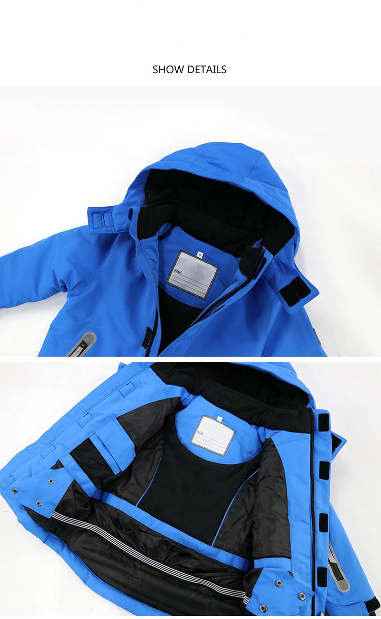 Ski Jacket for girls Outerwear Winter Warm Snowboard Coat Children‘s Sports Boys Snow Wear Waterproof Windproof 4-16Y