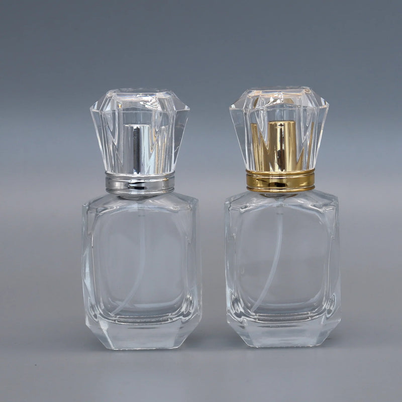 30ml High Quality Perfume Spray Bottle Empty Glass Perfume Atomizer Travel Cosmetic Bottle Irregular Polyhedron Split Bottles