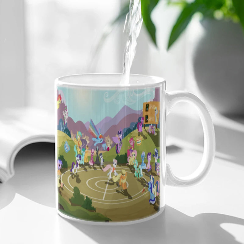 My L-Little P-Pony Ceramic Mug Cute Coffee Tea Milk Stave Mugs And Cups with Handle Novelty Gifts