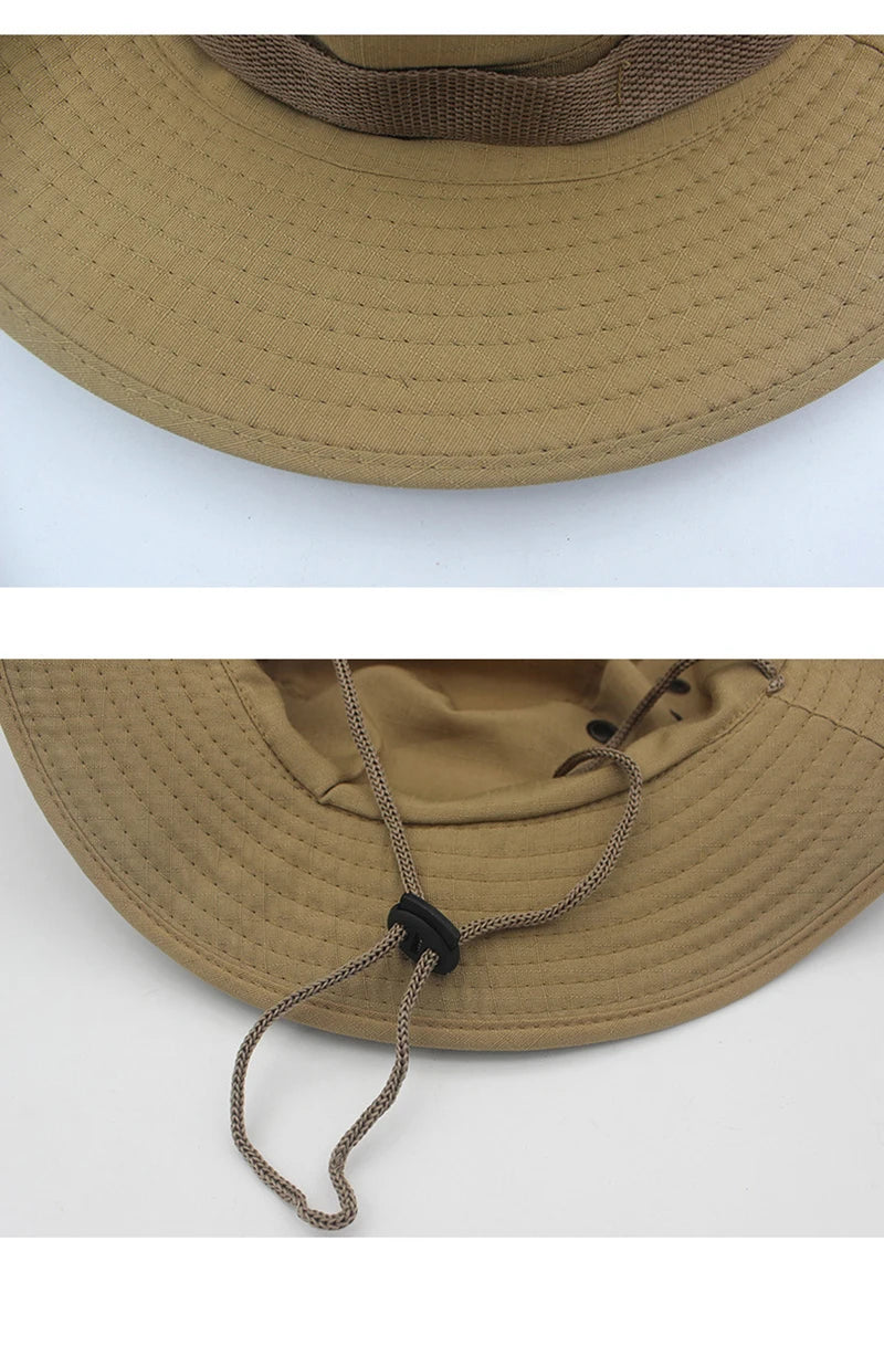 Men & Women Sun Hat Camouflage Tactical Cap  Outdoor Sports Sun Bucket Cap Fishing Hiking Hunting Hats 60CM