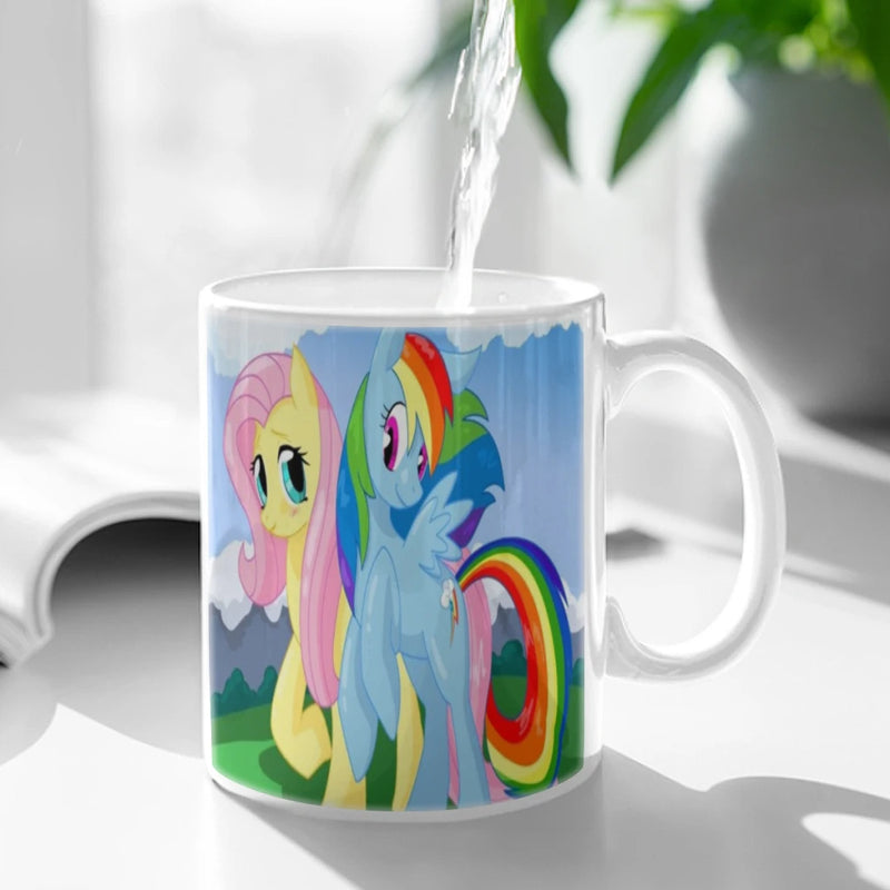 My L-Little P-Pony Ceramic Mug Cute Coffee Tea Milk Stave Mugs And Cups with Handle Novelty Gifts