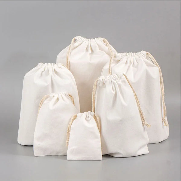 Drawstring bag Color Jewelry Cotton Tote organizer Portable Handbags Canvas Grocery Shopping foldable Travel Storage Bag