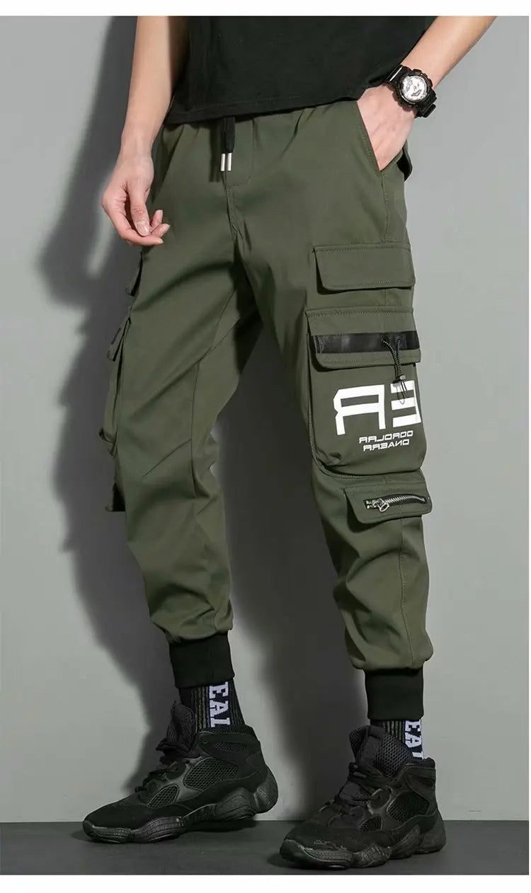 Autumn New Joggers Men Cargo Pants Korean Outdoor Pocket Sweatpants Daily Hip-hop Trousers Fashionable Men's Clothing New