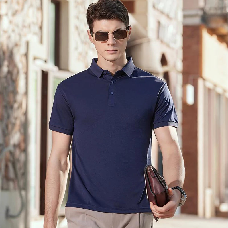 Spring Summer Polos Customized Logo Mens Shirt Women's Polos Solid Color Restaurant Waiter Work Clothes 100% Polyester