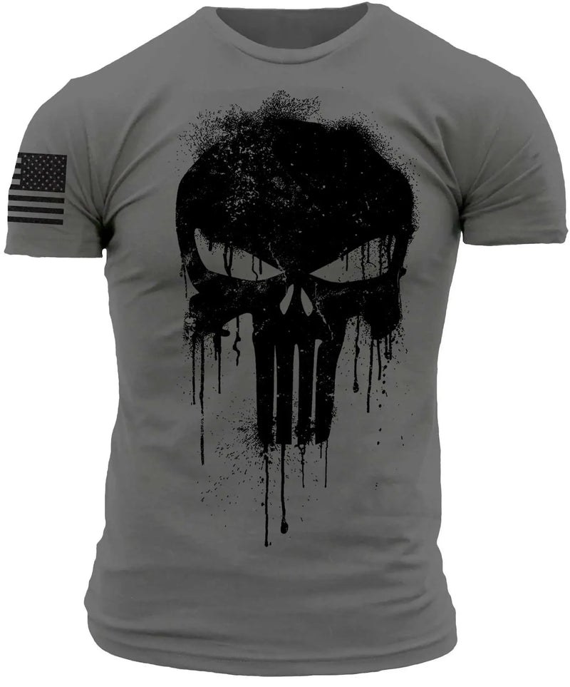 Men's T shirt for men 3D Print Military Patriotic Skull Dropped T Shirt Oversized Short-Sleeved Sportswear Men Clothing Top Tees