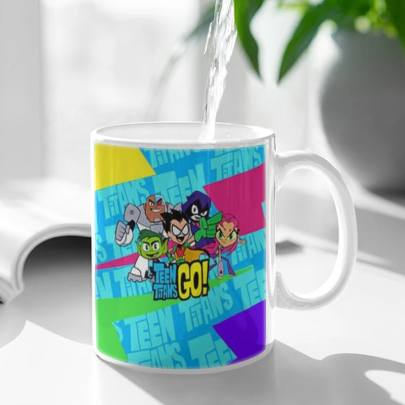 Cartoon T-TEEN-TITAN G-GO Ceramic Cup Coffee Oatmeal Breakfast Cup Creative Personality Mug