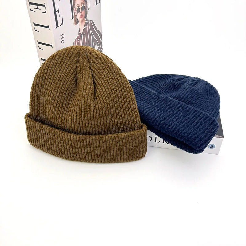 New autumn and winter hats fashion hundred thick thick fishscale woolen hat warm outdoor windproof knitted hat