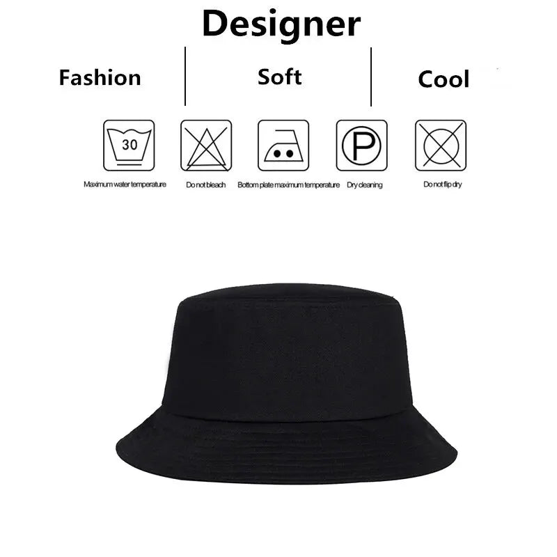 Unisex Light Board Solid Color Personality Bucket Hats Fishermen Caps Outdoor Casual Cap Sunscreen Hat