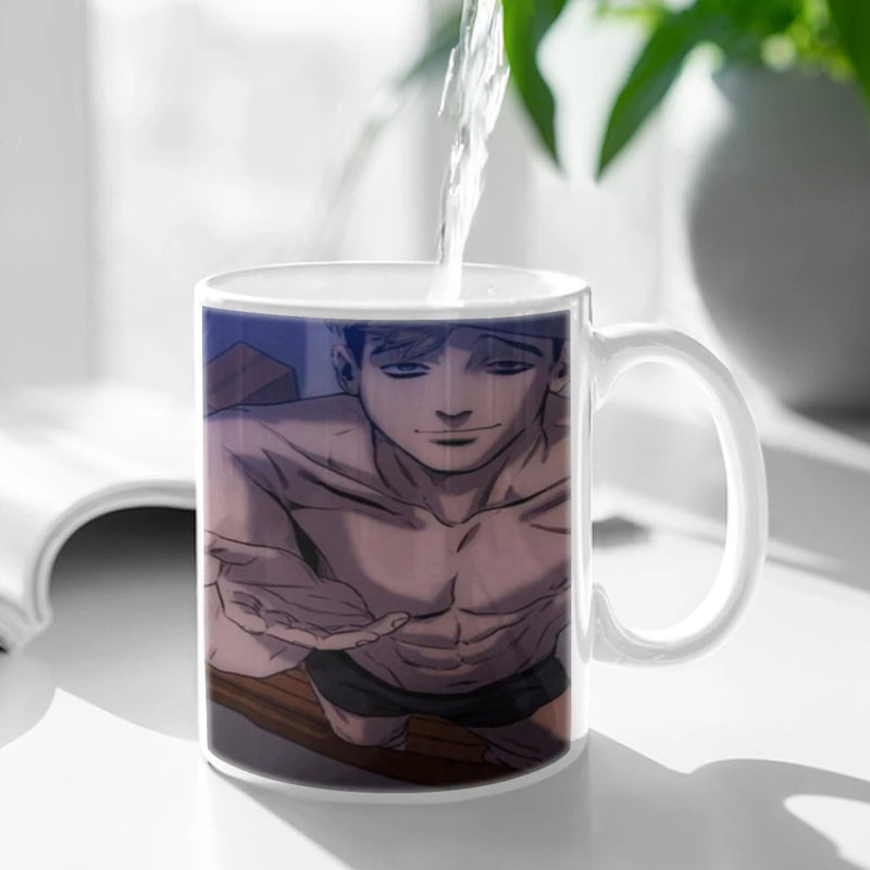 Killing Stalking Anime Movie Ceramic Mugs Coffee Cups Milk Tea Cup ins Oatmeal Breakfast Mug Drinkware Kitchen